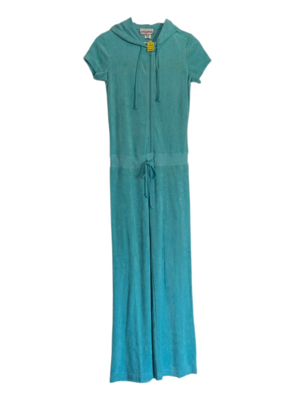 Vintage 90s/Y2K Girl Power Hooded One-Piece Jumpsuit - Size M